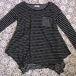 Oversized flowy striped long sleeve